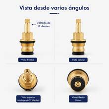 Mcmxtap Par de Cartuchos Vastagos Arboles para Regadera Moderna de Vuelta Completa, 2 Pzs,Latón - Válvula de volante G - Ver 8