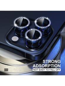 XINHONGYU 6件組防刮超清晰鋼化玻璃相機鏡頭保護貼，適用於Phone 18 Pro Max/Phone 18 Pro/Phone 17 Pro Max/17 Pro/17 Air/17、16 (6.1英吋) 與 16 Plus (6.7英吋)，9H鋼化玻璃金屬環保護貼，高清晰透明，兼容 15 Pro Max、14 Plus、13、12、11、15 Pro、15 Plus、14 Pro，完美貼合 - 藍色 - 查看 6