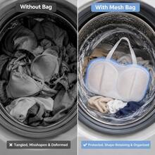 2/1pcs Sturdy Underwear Laundry Bag - With Zipper Closure And Frame - Fashionable And Durable Mesh Bag, Suitable For Underwear, Bras, Panties, Socks, Shoes, Hats And Gloves, Premium Laundry Storage Organizer, Used For Home Laundry Protection, Anti-Deformation Design, Essential For Delicate Clothing Care, Perfect For Home And Travel Use - Multicolor - View 4