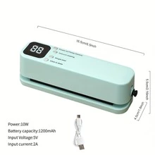 1 Set Portable Handheld Vacuum Sealer, Food Preservation Vacuum Bags, Suitable For Kitchen Food Preservation Storage And Snack Bag Single Sealing Function, Electric Vacuum Pump, Refrigerator Vacuum Storage Bags, Camping - Green - View 12