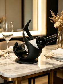 1pc 3D Printed Decorative Wine Bottle Holder Sculpture Ornament, Unique Creative Gift, Multifunctional Desktop Wine Storage Decor, Modern Kitchen And Bar Decoration, Perfect Holiday Gift For Enthusiasts And Collectors - View 10