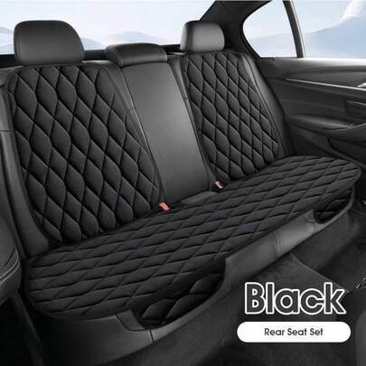 1pc/2pcs/3pcs/7pcs Car Seat Cushion [All Season, Essential For Autumn/Winter] Soft Plush Seat Cover (With Storage Pocket, Enhances Driving Comfort), Universal Car Interior Accessory