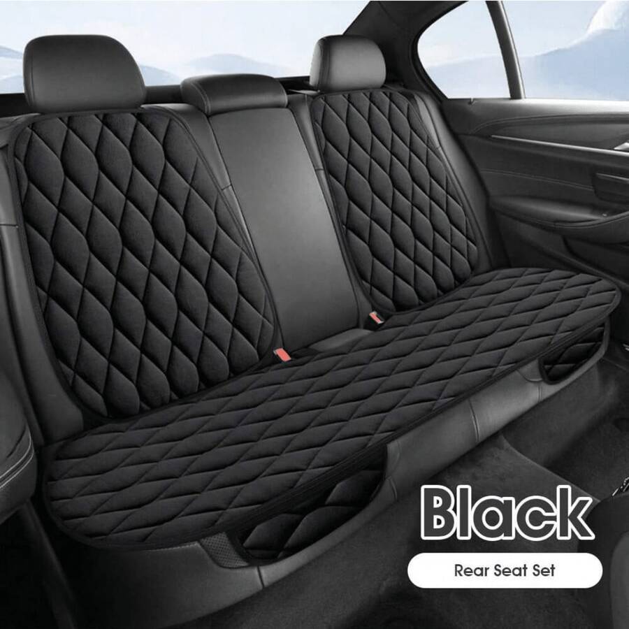 1pc/2pcs/3pcs/7pcs Car Seat Cushion [All Season, Essential For Autumn/Winter] Soft Plush Seat Cover (With Storage Pocket, Enhances Driving Comfort), Universal Car Interior Accessory - A - View 1