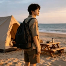 1 buah Tas Ransel Olahraga Tali Serut, Tas Kebugaran Modis, Kantong Dalam, Bahan Kain Nilon Oxford Tahan Air dan Tahan Aus, Kompartemen Sepatu di Bagian Bawah, Kantong Jaring Samping, Desain Tali Serut Lebar, Unisex - MultiWarna - View 6