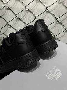 Nike Air Force 1 Low – Classic White And Black Sneakers For Men And Women - Black - View 8