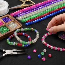 85pcs 6mm AB Colorful High Gloss Flat Crystal Glass Beads DIY Jewelry Making Accessories For Necklace Bracelet Pendant Loose Beads - High-shine Flat Crystal Glass Beads - View 5