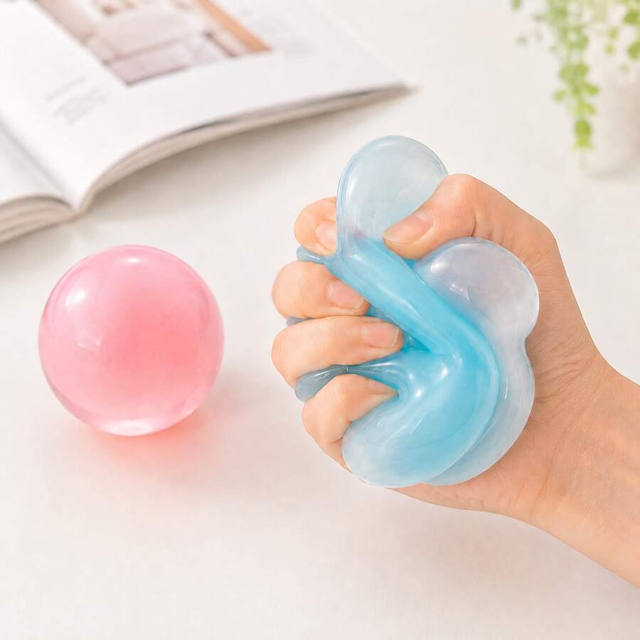 Non-Bouncing Crystal Ball, Soft And Malleable Squishy Toy, Fun Office Desk Gift And Party Favor For Adults - Multicolor - View 1