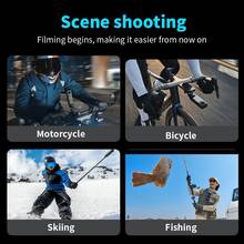 4K HD Panoramic Action Camera, 200° Ultra-Wide Angle Dual Front And Rear Lenses, Includes 32GB Memory Card And Full Accessory Kit, Suitable For Daily Vlog Shooting And Video Recording, Ideal Holiday Gift - View 6