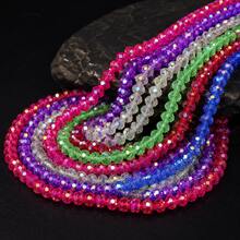 85pcs 6mm AB Colorful High Gloss Flat Crystal Glass Beads DIY Jewelry Making Accessories For Necklace Bracelet Pendant Loose Beads - High-shine Flat Crystal Glass Beads - View 4