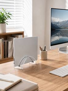 Vertical Laptop Stand, Laptop Holder For Desk, Space Saving Upright Notebook Stand, Desktop Laptop Dock, Vertical Computer Holder For Home Office Workstation, Students, Remote Workers, Office Users - View 5