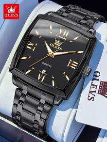 OLEVS 2969 Men Watch Business Original Brand Waterproof Luminous Quartz Watch Large Dial Automatic Date Square Watch - One Size - View 14