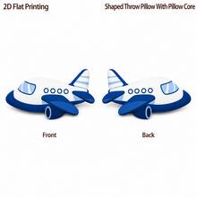 Airplane Blue 2D Flat Print Plush Throw Pillow, Suitable For Sofa Bedroom Living Room Cozy Home Decor, Office And Car Use, Pillow Gift - Multicolor - View 6