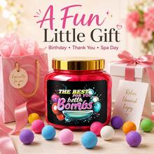 Set 150 Bom Mandi Mini, 3g per Bom, Bom Mandi Aneka Warna, Bola Mandi Kecil dalam Toples Penyimpanan, Set Waktu Mandi Multi-Warna untuk Hadiah Ulang Tahun, Natal, Hari Valentine, dan Hari Raya, Pengiriman Acak - 150 PCS - View 7