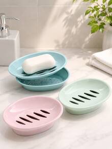 1pc Minimalist Draining Soap Dish, Double Layer Detachable Soap Holder, Anti-Water Accumulation Easy To Clean, Bathroom Sink Home Soap Box, Multiple Colors Available - double layer - View 5