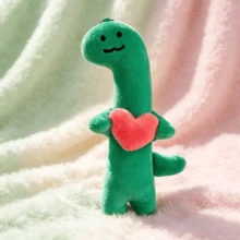 line friends Green Dinosaur Plush Doll Keychain, Cute Cartoon Bag Charm Pendant, Soft Stuffed Figure Accessory, Fan Collection Gift, Birthday Gift, Kids Holiday Party Small Present - Multicolor - View 3