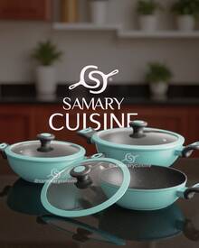 samary cuisine Ceramic Rice Cooker Set - FOODE 6-Piece Premium Non-Stick Rice Cooker Set With Glass Lids | Ceramic-Coated Rice Cooker Set | Compatible With Gas, Electric, And Induction Hobs | Healthy Cooking And Easy Cleaning | Elegant Copper Color - View 3