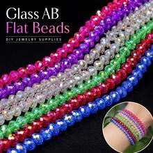 85pcs 6mm AB Colorful High Gloss Flat Crystal Glass Beads DIY Jewelry Making Accessories For Necklace Bracelet Pendant Loose Beads - High-shine Flat Crystal Glass Beads - View 8