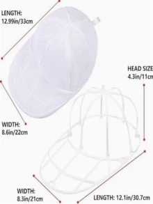 Baseball Cap Washing Rack, Laundry Bag + Rack, Mesh Hat Washing Machine, Gentle Cleaning Device, Durable Hat Laundry Cage With Drying Rack, Enhanced Dust And Impurity Protection, Suitable For Washing Machines - A - View 11