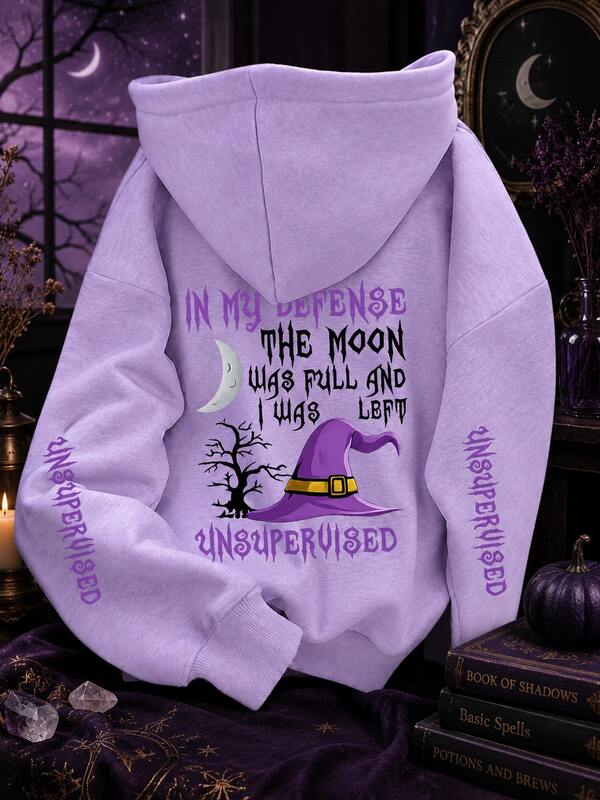 Sweatshirt Motif Topi Penyihir Huruf Halloween, Sweatshirt Lengan Panjang Saku Berkerudung Kasual Wanita Ukuran Besar Musim Gugur/Dingin, Cocok untuk Pakaian Liburan Musim Dingin, Pakaian Pantai, Pakaian Liburan, Pakaian Musim Gugur, Pakaian Halloween, Pakaian Natal, Pakaian Tahun Baru. Cocok untuk Pemakaian Sehari-hari, Atasan untuk Keluar, Jalan-jalan, Liburan, Pantai, Pesta, Ulang Tahun, Pantai, Sekolah, Festival Musik, Liburan, Perjalanan, Kebugaran, Pernikahan, Tahun Baru, Atasan Musim Dingin, Pakaian Musim Gugur Wanita, Pakaian Liburan Wanita