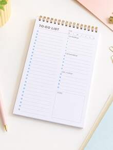 1PC TO-DO LIST Multi-Color Planner, Student Portable Stationery, For Class Notes, Office Records, Daily Schedules, Creative 4 Colors To Choose Notebook - Single Piece - View 12