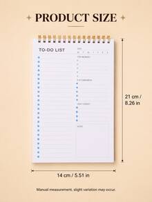1PC TO-DO LIST Multi-Color Planner, Student Portable Stationery, For Class Notes, Office Records, Daily Schedules, Creative 4 Colors To Choose Notebook - Single Piece - View 2
