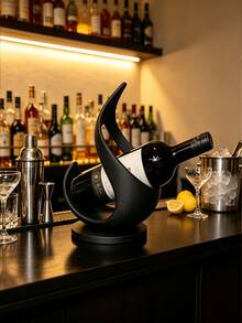 1pc 3D Printed Decorative Wine Bottle Holder Sculpture Ornament, Unique Creative Gift, Multifunctional Desktop Wine Storage Decor, Modern Kitchen And Bar Decoration, Perfect Holiday Gift For Enthusiasts And Collectors - View 6