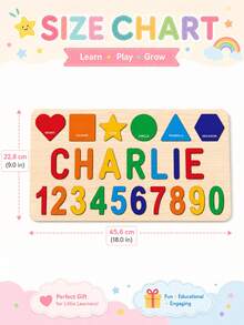 Personalized Wooden Name Puzzle, Handmade Pattern Name & Number Puzzle, Colorful Smooth Cut Blocks, Natural Solid Wood Rectangular Puzzle Board, Customized Personalized Name Engraved Design, Christmas Gift For Teens, First Birthday Gift. Suitable For Home Game Room Indoor Games, Suitable For Boys, Girls, Teens Sensory Learning Tools. - Multicolor - View 11