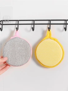 1pc/5pcs/10pcs Cleaning Sponge And Scouring Pad Set, Includes Square Dishwashing Sponge, Minimalist Dish Cloth And Sink/Stove Cleaning Cloth, Washable, Suitable For Kitchen Cleaning, Assorted Colors - Multiple Styles and Colors - View 11
