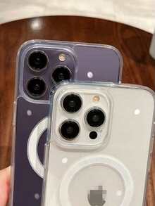 磁吸透明保護殼，相容 iPhone 17 16 15 14 Plus 13 12 11 XR XS X 7 8 Pro Mini Pro Max，支援 MagSafe 無線充電保護套 - 無色 - 查看 3