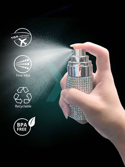 1PC 50ml Stick Drill Spray Bottle, Portable Fine Mist Spray Bottle, Can Be Refilled, Suitable For Daily Travel To Carry Toner, Perfume And Other Dispenser Bottles. Holiday Gifts For Friends And Relatives [3 Colors Can Be Selected ]