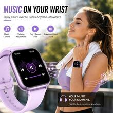 AQMWWG New Smart Watch Supports Multi-Language, Music Playback, Photo, Call And Message Notification, Weather Forecast, Multiple Sports Modes And Other Multifunctions, Equipped With 180mAh Large Capacity Battery, Ideal Gift For Men And Women. - View 3