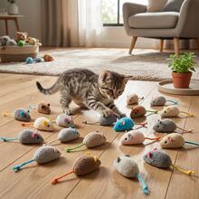 1/5/10pcs Mouse Cat Toys Interactive Teaser Toys Indoor Pet Cat Supplies - View 1