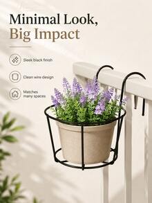 3/5pcs Fashionable Round Metal Hanging Planters - Perfect For Balcony, Garden And Indoor Decoration; You Can Plant Succulents And Various Green Plants In These Hanging Planters, Planter Diameter Is 6.2 Inches. - B - View 9
