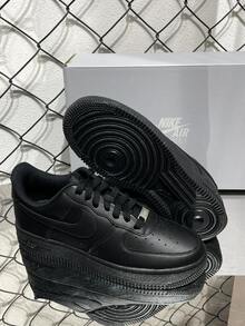 Nike Air Force 1 Low – Classic White And Black Sneakers For Men And Women - Black - View 9