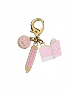 Back To School Themed Enamel Keychain,Cute Pencil Book Charms Enamel Keychain,Gift For Student Teacher,Teacher's Day Teacher Appreciation Gift - Multicolor - View 24