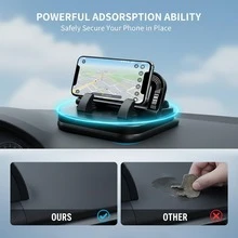 1pc 360 Degree Rotation Car Phone Holder, Temporary Parking Sign Holder Suitable For Dashboard Navigation Display, Two In One Multifunctional, Stable When Placed, Suitable For All Models, Made Of High-Quality ABS Material, Black Version, Hands-Free - A - View 8