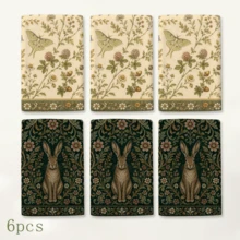 2/4/6/8 Pcs Rabbit Print Kitchen Hand Towels, Vintage Floral Dish Towels Set, Woodland Animal Home Decor, Country Farmhouse Style For Fall Holiday Kitchen - Multicolor - View 15