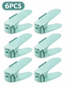 6PCS, Integrated Shoe Storage Rack, Space-Saving Adjustable Shelf, Double-Layer Shoe Tray, Dormitory Shoe Cabinet, Suitable For Bedroom, Bathroom, Office Closet Dividers, Bookshelf Dividers, L-Shaped Storage Rack, Car Storage And Drawer Organization, Effectively Save Space - Multicolor - View 11