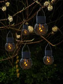 POSE UP 4/8pcs Solar Flame Lights, Hanging Or Standing Outdoor Lights With Realistic Flickering Flame Effect, Easy Install Solar Waterproof Landscape Decor, Suitable For Balcony, Patio, Porch, Garden, Yard, Backyard, Party And Halloween - Multicolor - View 7