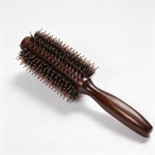 3pcs Bamboo Hair Care Set, Wide Tooth Comb, Cushion Hair Brush, Round Head Boar Bristle Hair Brush, Bamboo Wood Handle Hair Tools, Suitable For Daily And Travel Use - Apricot - View 4