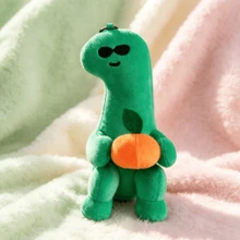 line friends Green Dinosaur Plush Doll Keychain, Cute Cartoon Bag Charm Pendant, Soft Stuffed Figure Accessory, Fan Collection Gift, Birthday Gift, Kids Holiday Party Small Present - Multicolor - View 4