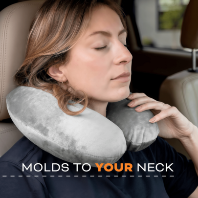 1pc Inflatable Travel Neck Pillow, Airplane Travel Accessory, Ergonomic U-Shaped Hug Design, Comfortable Washable Pillowcase, Neck Support Pillow To Relieve Neck Pain And Sleep, Suitable For Home, Travel, Nap, Outdoor Camping