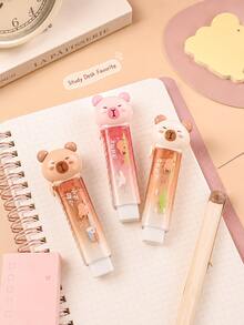 1PC Push-And-Pull Eraser, Capybara-Shaped Creative Eraser - Pencil Sketch Erasing Tool, Must-Have School Supplies - Multicolor - View 7