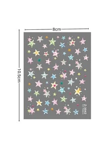 1 Set Aesthetic Stickers, Laptop Phone Decorative Stickers, Plaid Print Star Pattern, Soft Macaron Color Tone, Self-Adhesive, Water Bottle Device Case Decoration Accessories - Plaid Stars - View 6
