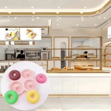 1/2PCS Air Fryer 4-Cavity Donut Silicone Mold, Home Baking Small Cake Mold, Compatible With Air Fryer And Oven, Can Make Donuts, Chocolate, Pudding, Small Snacks. Soft Non-Stick Material, Easy To Demold, Dishwasher , Easy To Clean And Store. Can Make 4 Donuts At Once, Round And Beautiful Shape, Homemade Breakfast, Afternoon Tea Dessert, Can Be Used Frozen, Beginner Friendly, Multi-Functional Kitchen Baking Tool, Homemade Dessert, Simple And Easy To Use Silicone Mold. - View 10