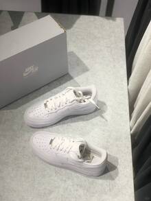 Nike Air Force 1 White Sneakers – Classic Low-Top Shoes For Everyday Wear - White - View 3