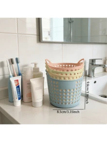 Mini Desktop Storage Basket/Plastic Storage Box/Miscellaneous Box, Home Use, Suitable For Desktop, Desk, Office, For Organizing, Shelf Storage Basket - Multicolor - View 2