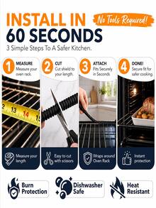 2/1pc Silicone Oven Rack Edge Guards, Heat Resistant Protective Covers For Kitchen Oven Racks - Multicolor - View 7