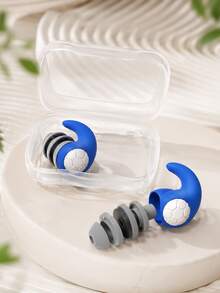 Reusable Silicone Noise-Canceling Earplugs With Storage Case, Soft Comfortable Multi-Layer Earplugs, Suitable For Sleep, Study, Work, Travel And Daily Use, Lightweight Portable Hearing Protection Accessory For Men And Women - Two-piece set - View 7