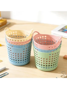Mini Desktop Storage Basket/Plastic Storage Box/Miscellaneous Box, Home Use, Suitable For Desktop, Desk, Office, For Organizing, Shelf Storage Basket - Multicolor - View 7